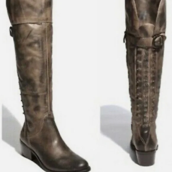 Vince Camuto Brown Leather Over the Knee Boots - Picture 1 of 1